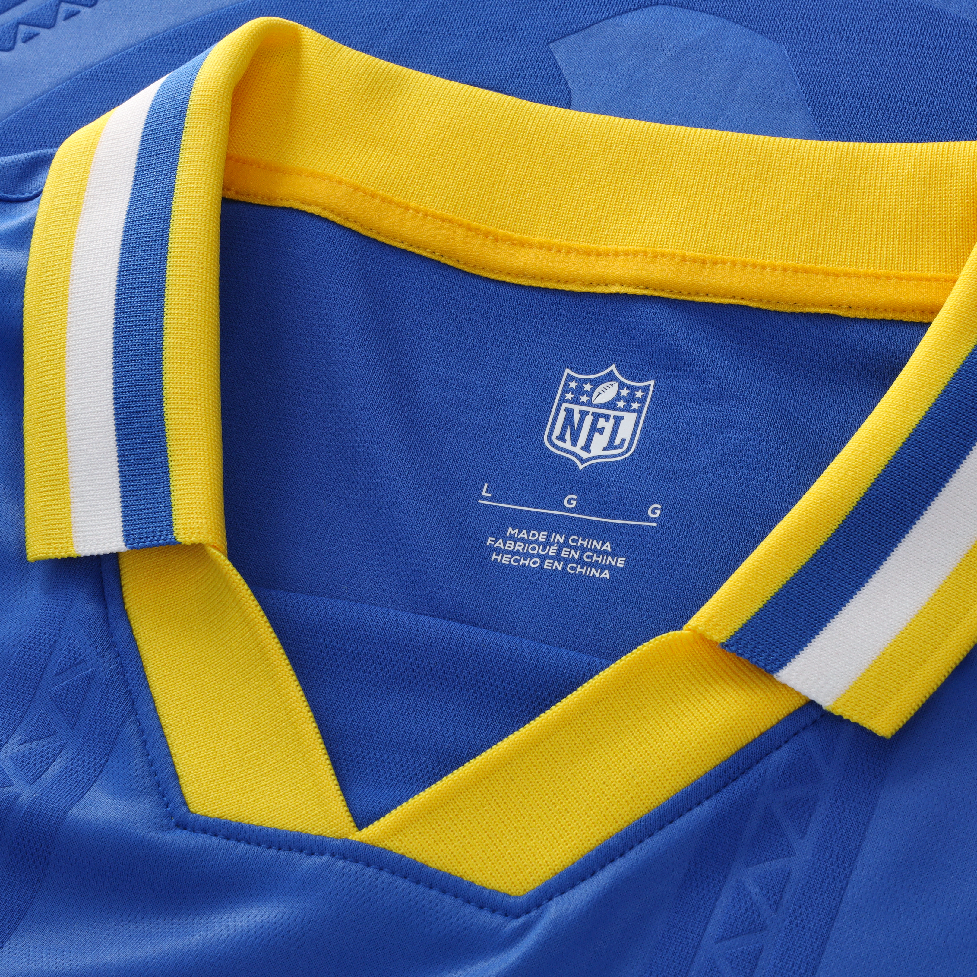 Youth Fanatics Royal Los Angeles Rams Football x Collared Fan Top