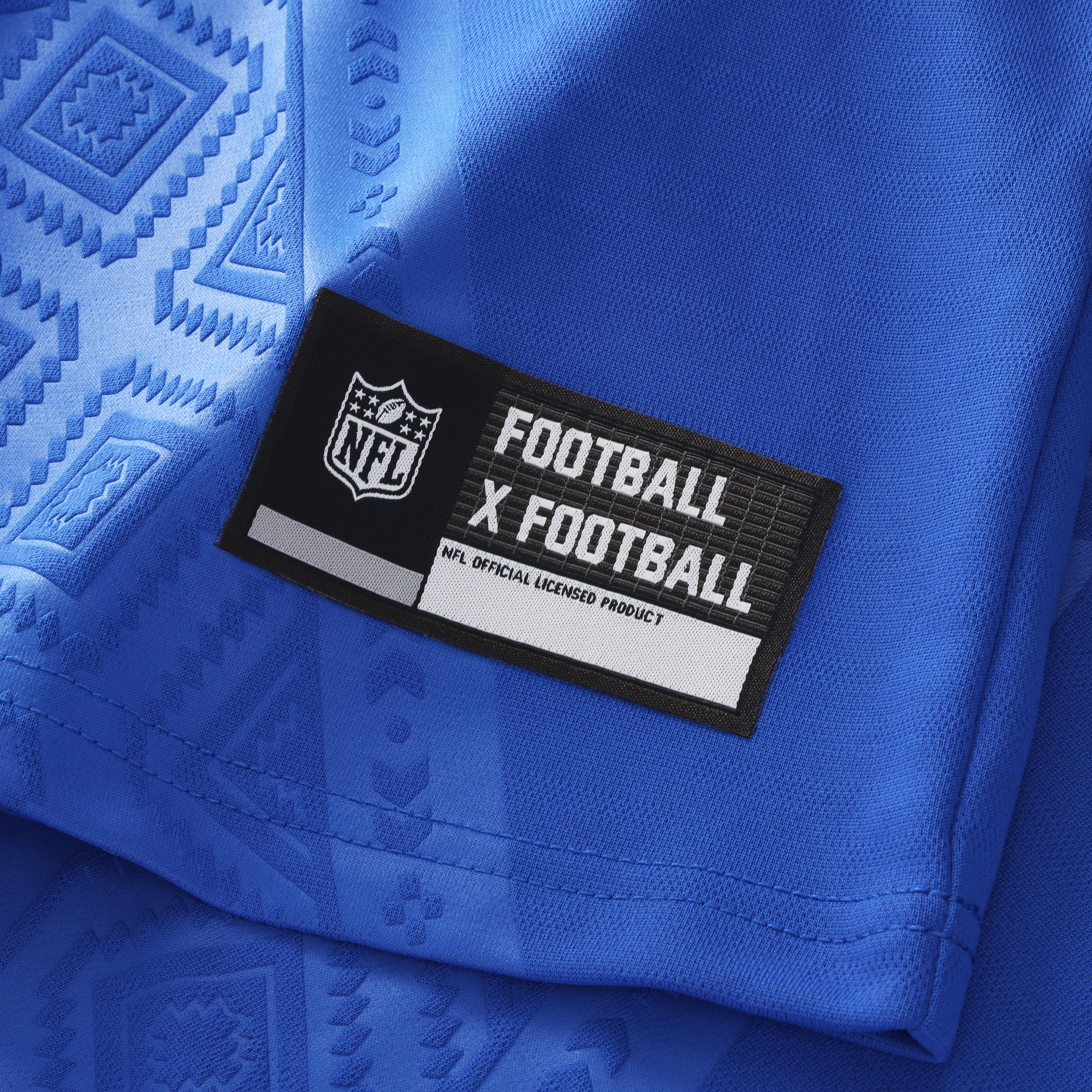 Youth Fanatics Royal Los Angeles Rams Football x Collared Fan Top