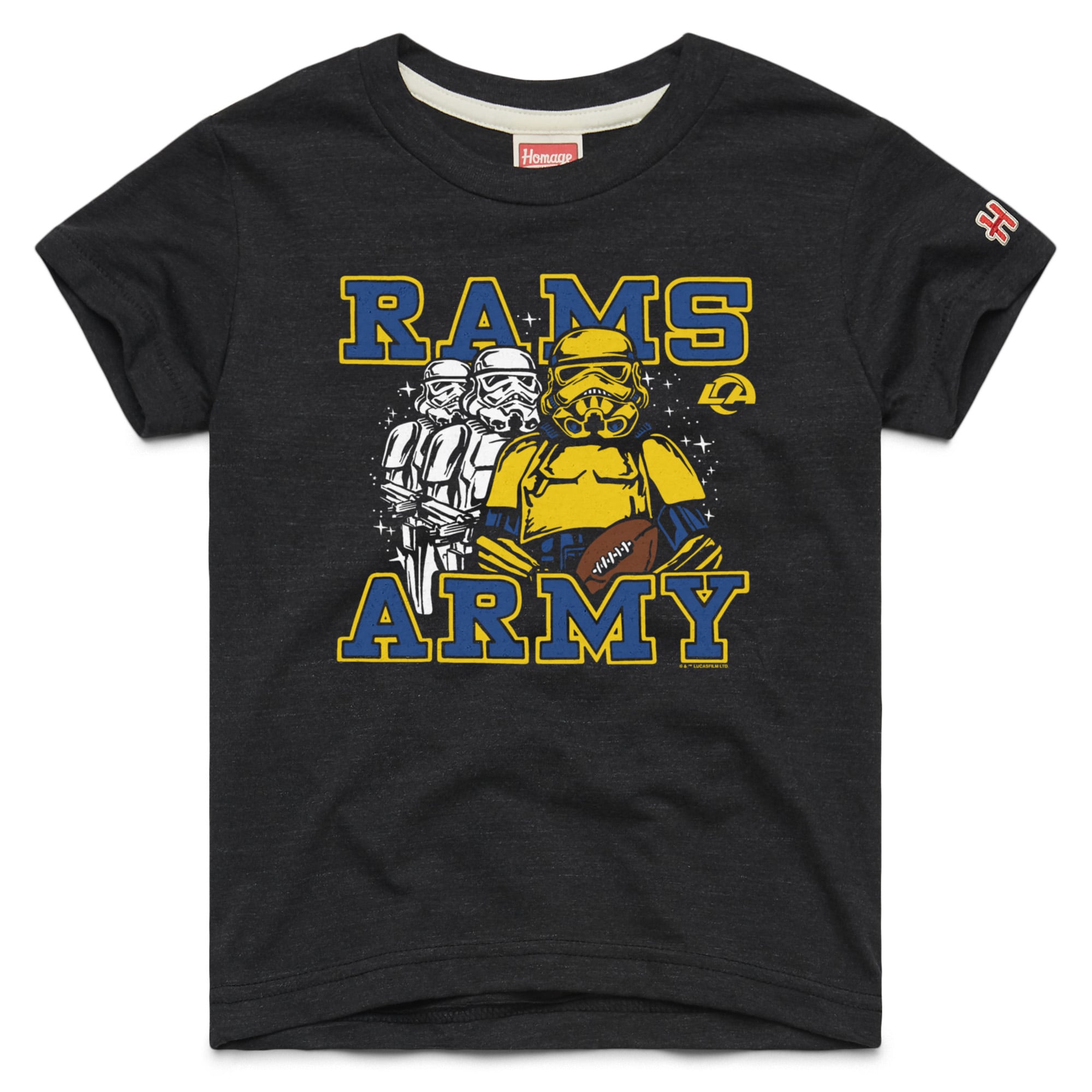 T-shirt noir hommage aux jeunes Los Angeles Rams Star Wars x NFL Tri-Blend
