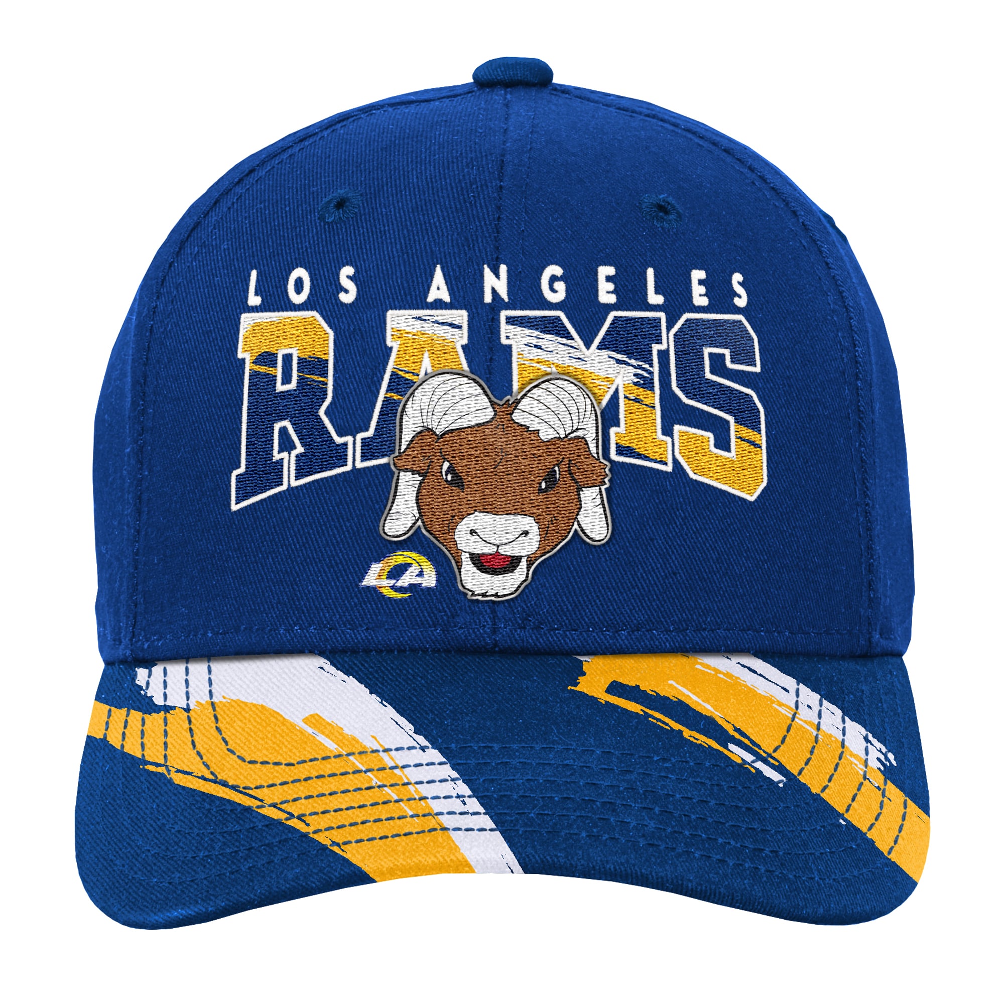 Youth Mitchell & Ness Royal Los Angeles Rams Big Head Pro Crown Snapback Hat
