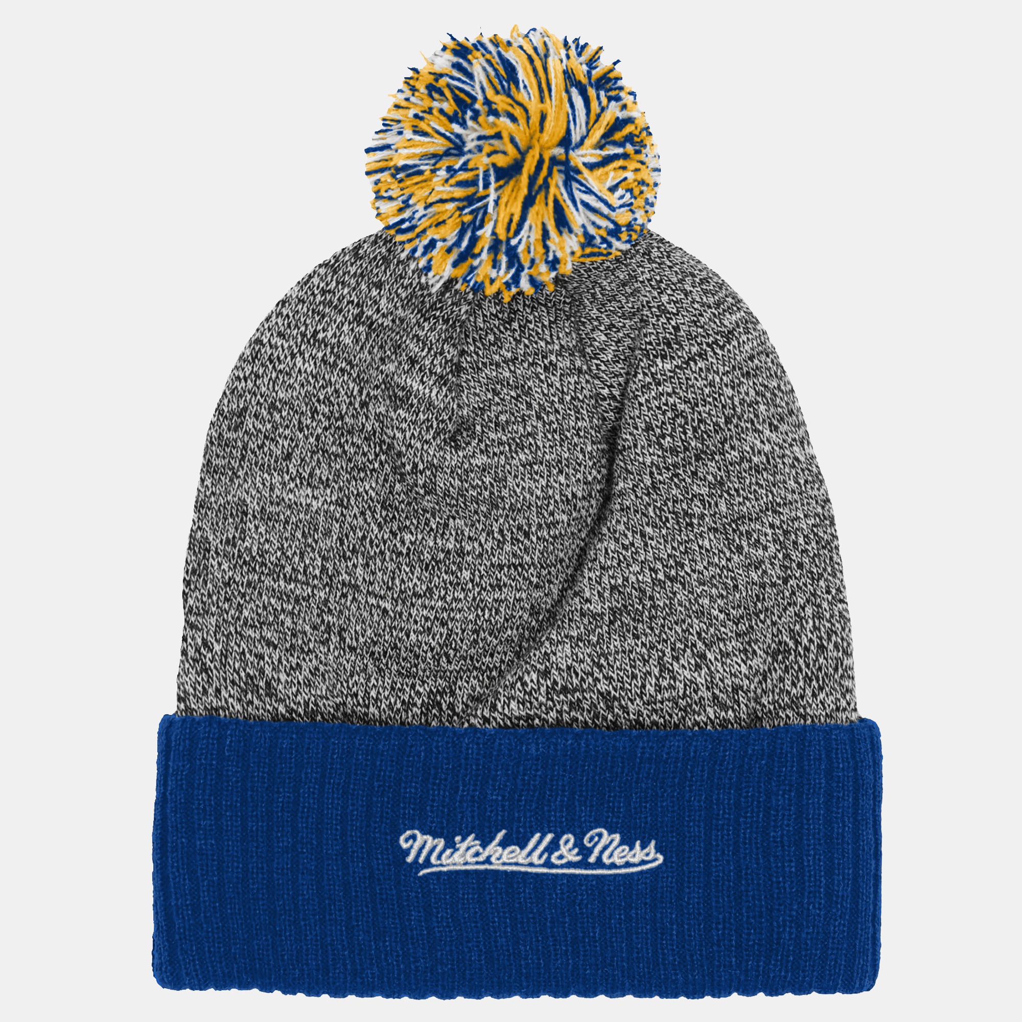 Bonnet à revers Mitchell & Ness Royal Los Angeles Rams pour enfant avec pompon