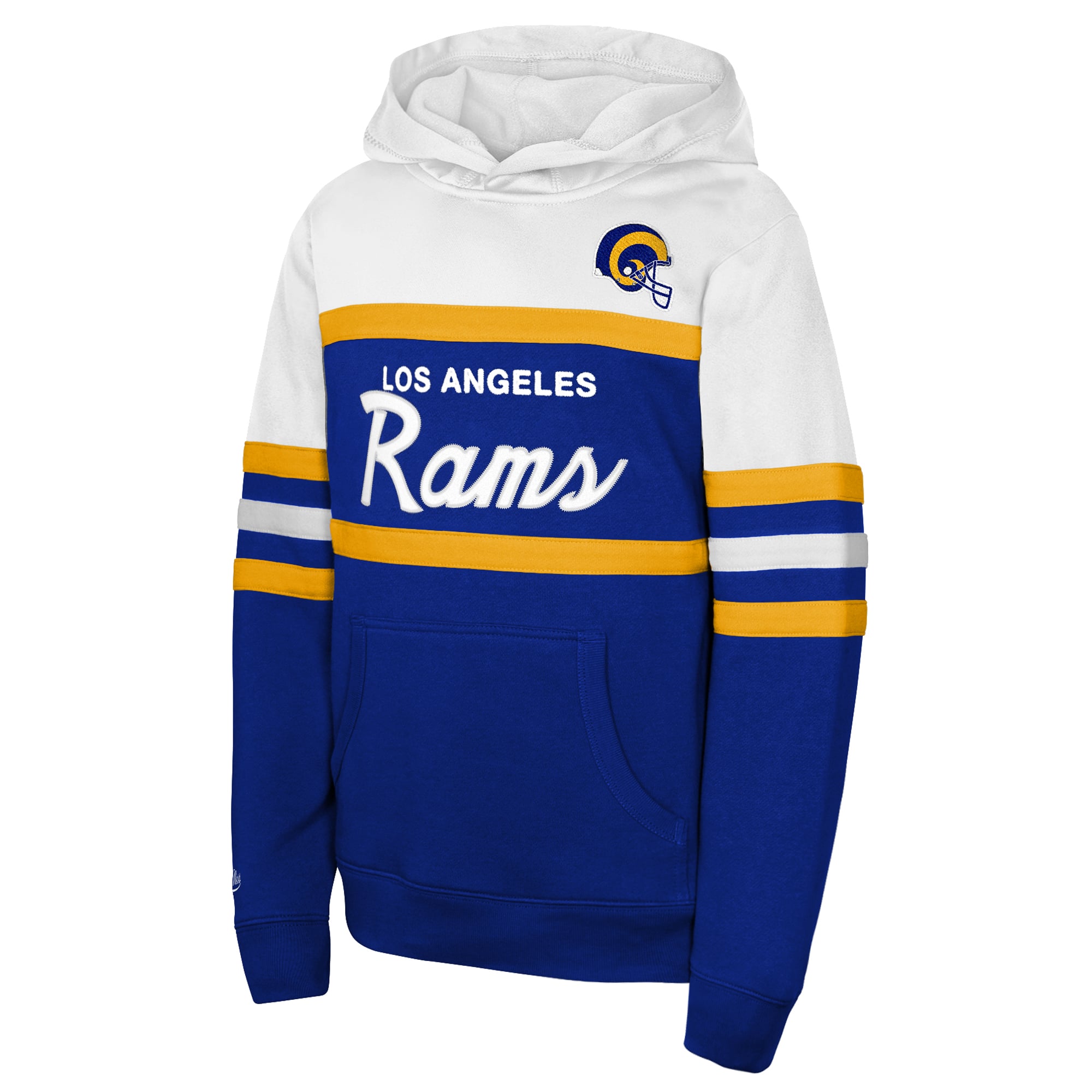 Sweat à capuche rétro Mitchell & Ness Royal Los Angeles Rams pour jeunes
