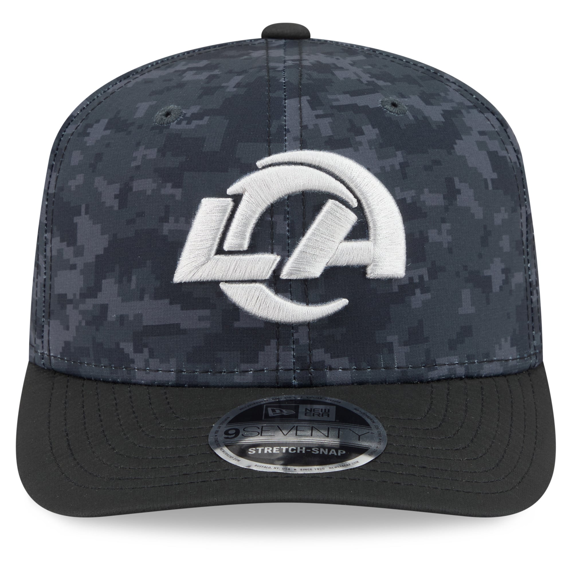 Youth New Era Black Los Angeles Rams 2026 Salute To Service 9SEVENTY Adjustable Hat