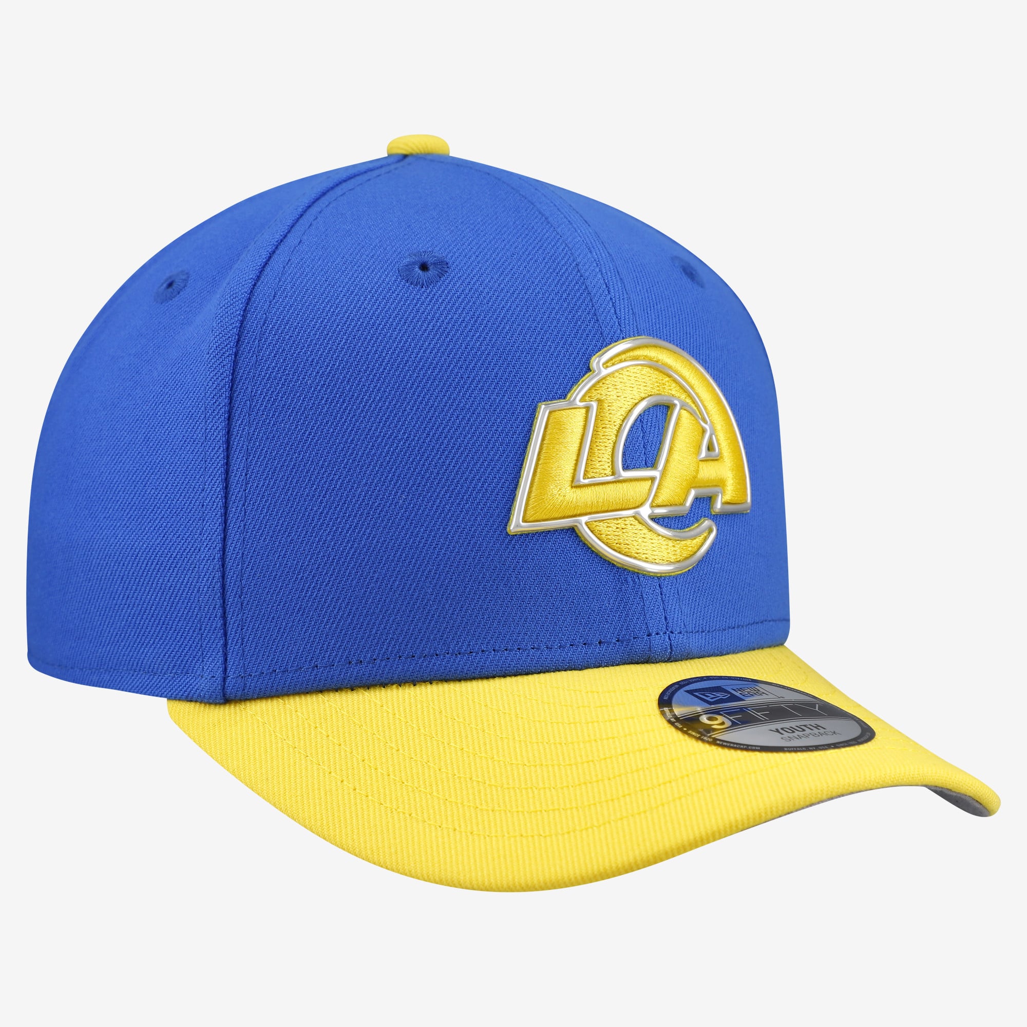 Youth New Era Royal/Gold Los Angeles Rams 2026 NFL Draft Pre-Curved 9FIFTY Snapback Hat