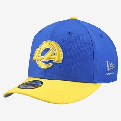  Los Angeles Rams New Era Youth 2026 NFL Draft Pre-Curved 9FIFTY Snapback Hat - Royal/Gold