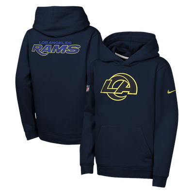  Los Angeles Rams Nike Youth Rivalries Collection Sideline Club Fleece Pullover Hoodie - Dark Blue