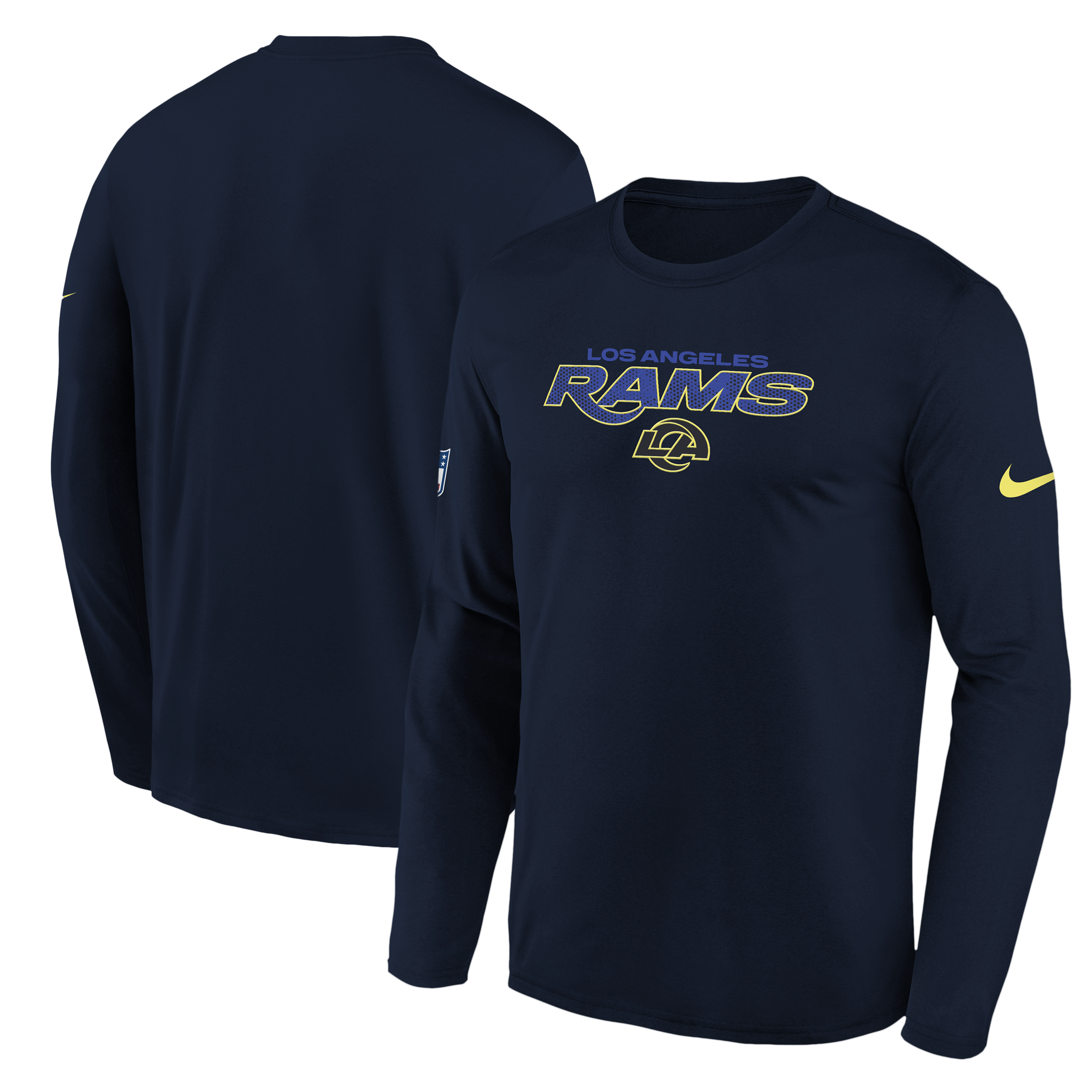 Youth Nike  Dark Blue Los Angeles Rams Rivalries Collection Sideline Legend Long Sleeve T-Shirt