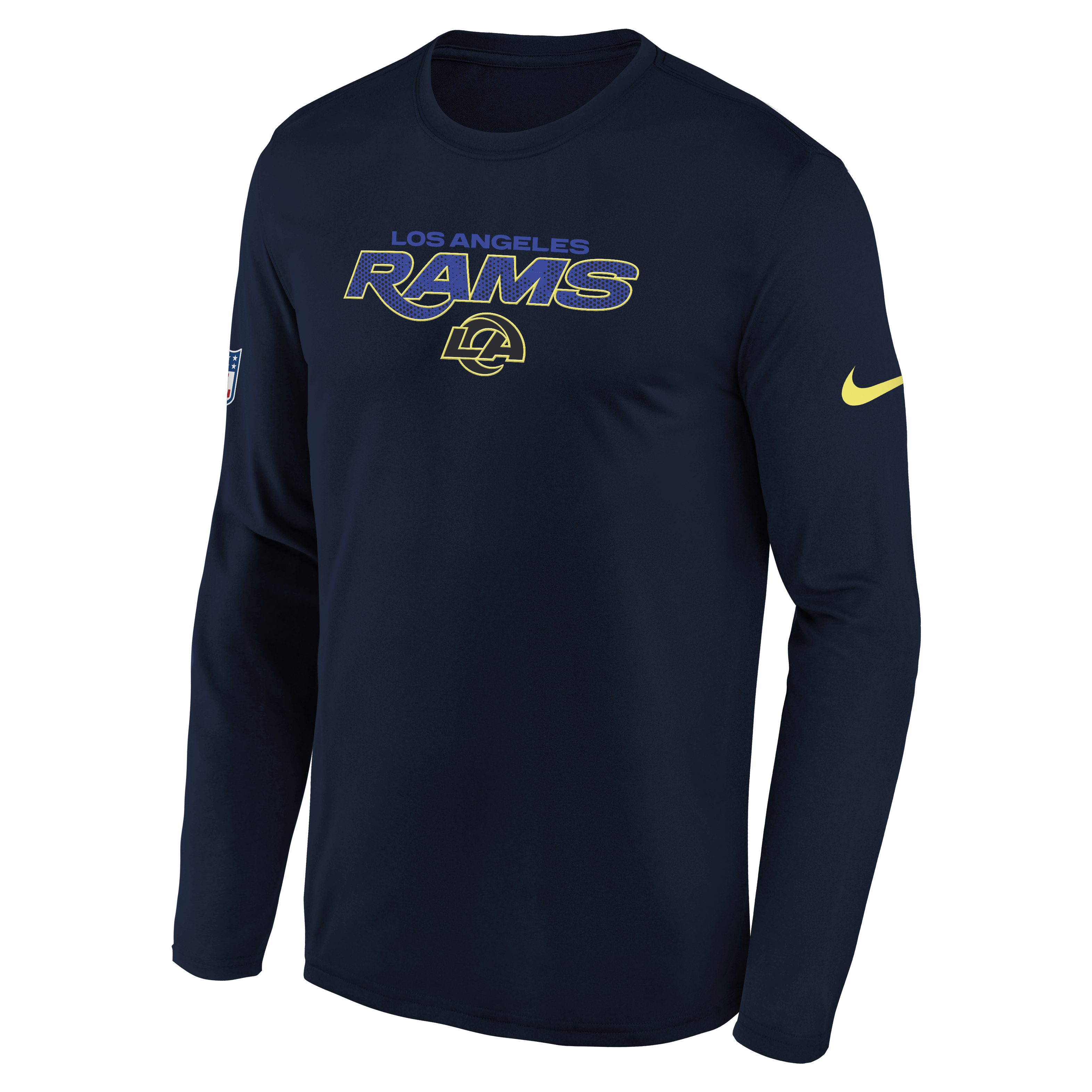 Youth Nike  Dark Blue Los Angeles Rams Rivalries Collection Sideline Legend Long Sleeve T-Shirt