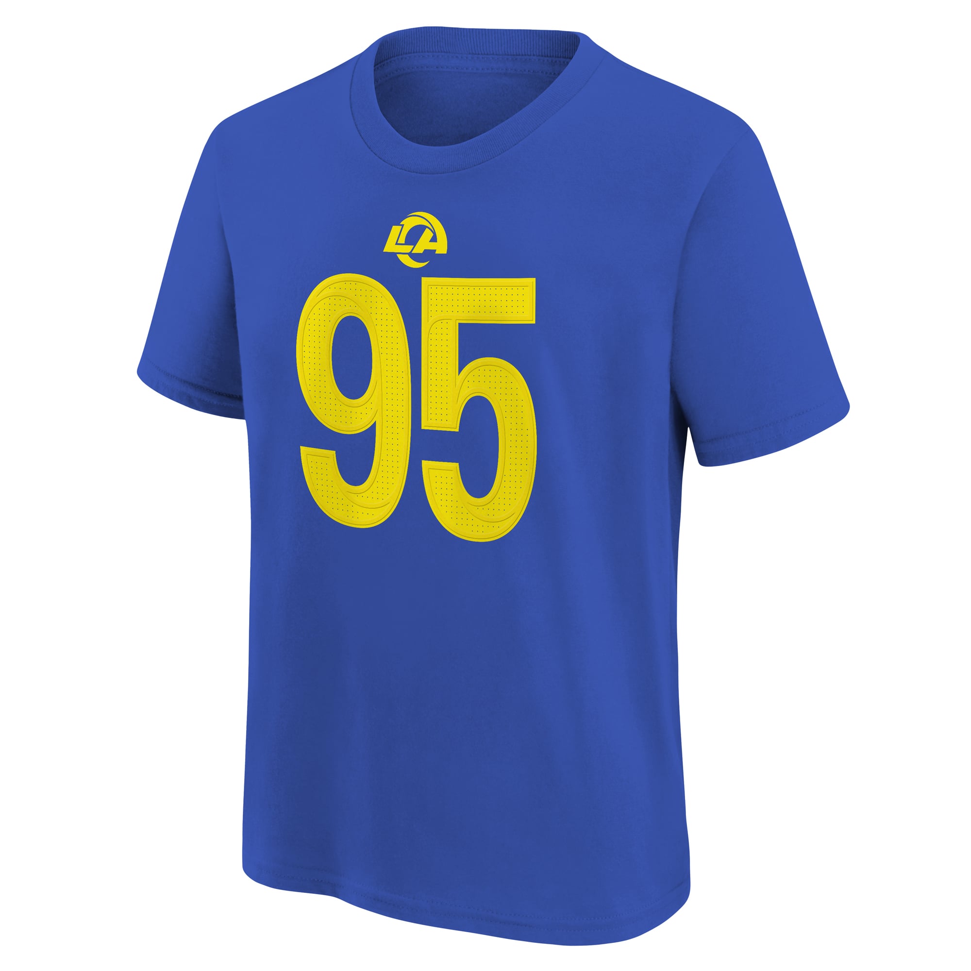 Youth Nike Myles Garrett Royal Los Angeles Rams Name & Number T-Shirt