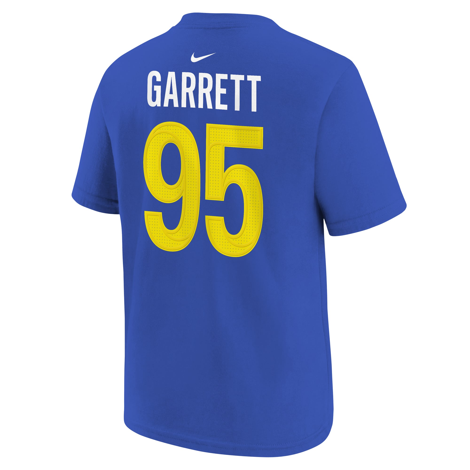 Youth Nike Myles Garrett Royal Los Angeles Rams Name & Number T-Shirt