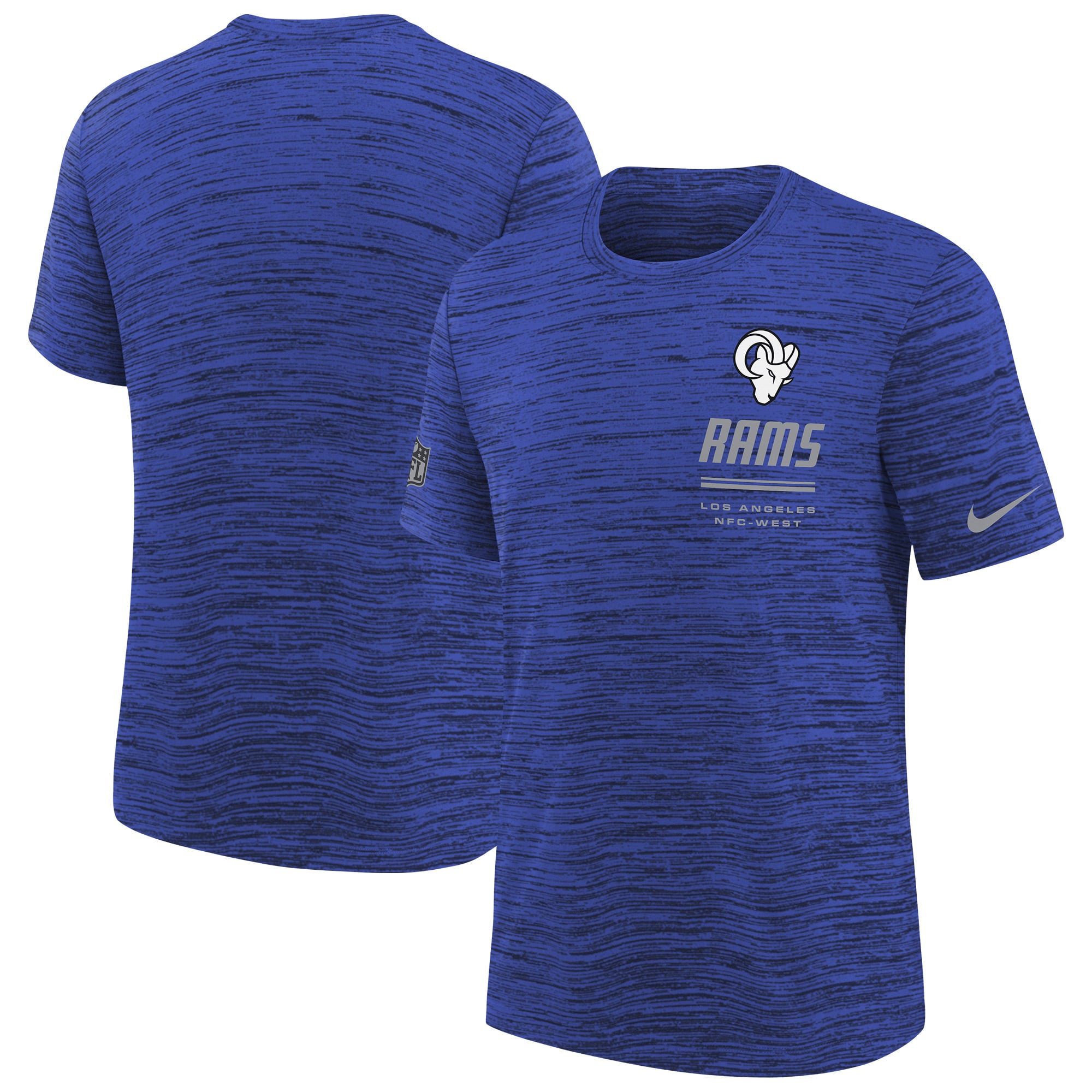 T-shirt Nike Royal Los Angeles Rams Sideline Velocity Dri-FIT pour jeunes