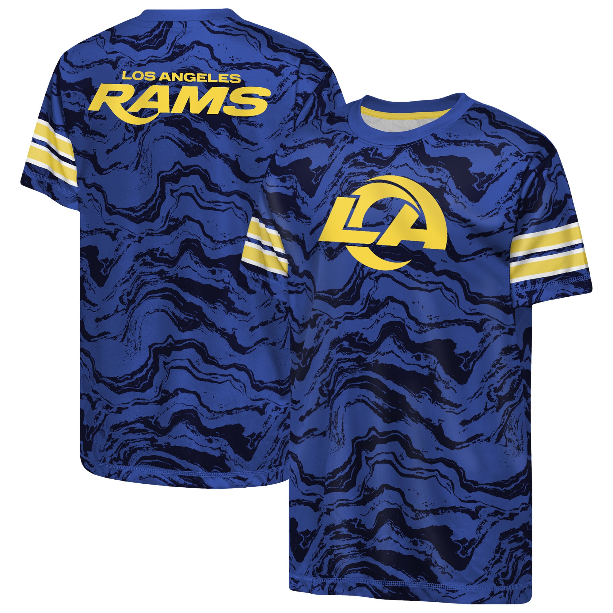 T-shirt de performance Youth Outerstuff Royal Los Angeles Rams Slant Route