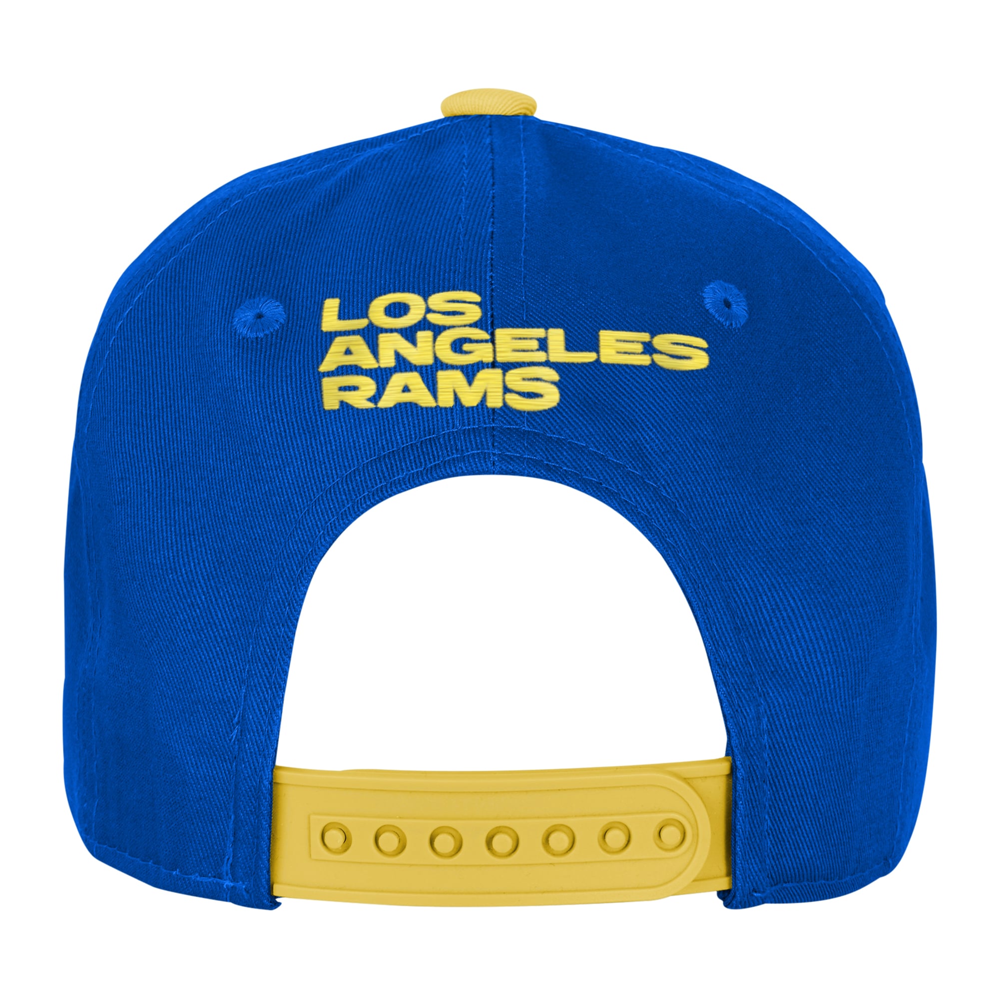 Casquette à visière plate Outerstuff bleu roi/jaune pour jeunes, Los Angeles Rams