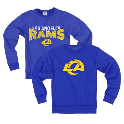  Los Angeles Rams Wes & Willy Youth Reversible Fleece Sweatshirt - Royal