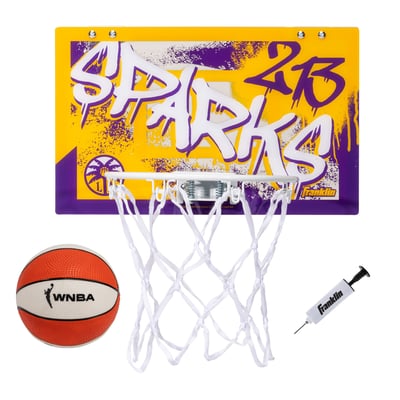 Los Angeles Sparks Franklin Sports Over-the-Door Basketball Hoop Set