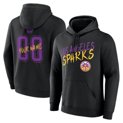 Los Angeles Sparks Hustle Personalized Name & Number Hoodie - Black