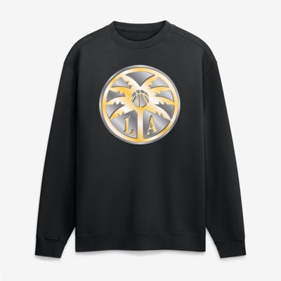 Los Angeles Sparks  Metallic Mascot Sweatshirt - Black