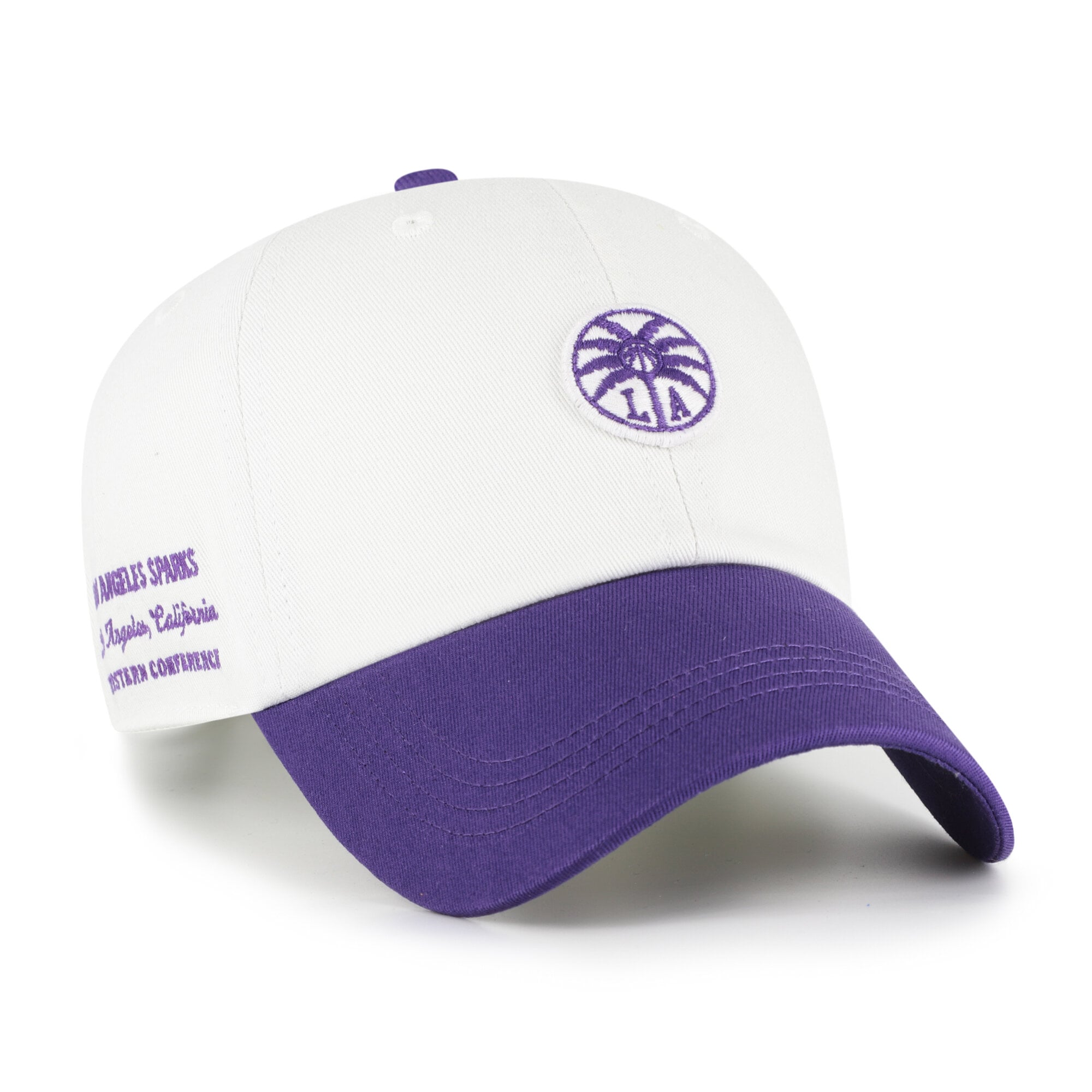 Unisex '47 White/Purple Los Angeles Sparks Contemporary Two-Tone Clean Up Adjustable Hat