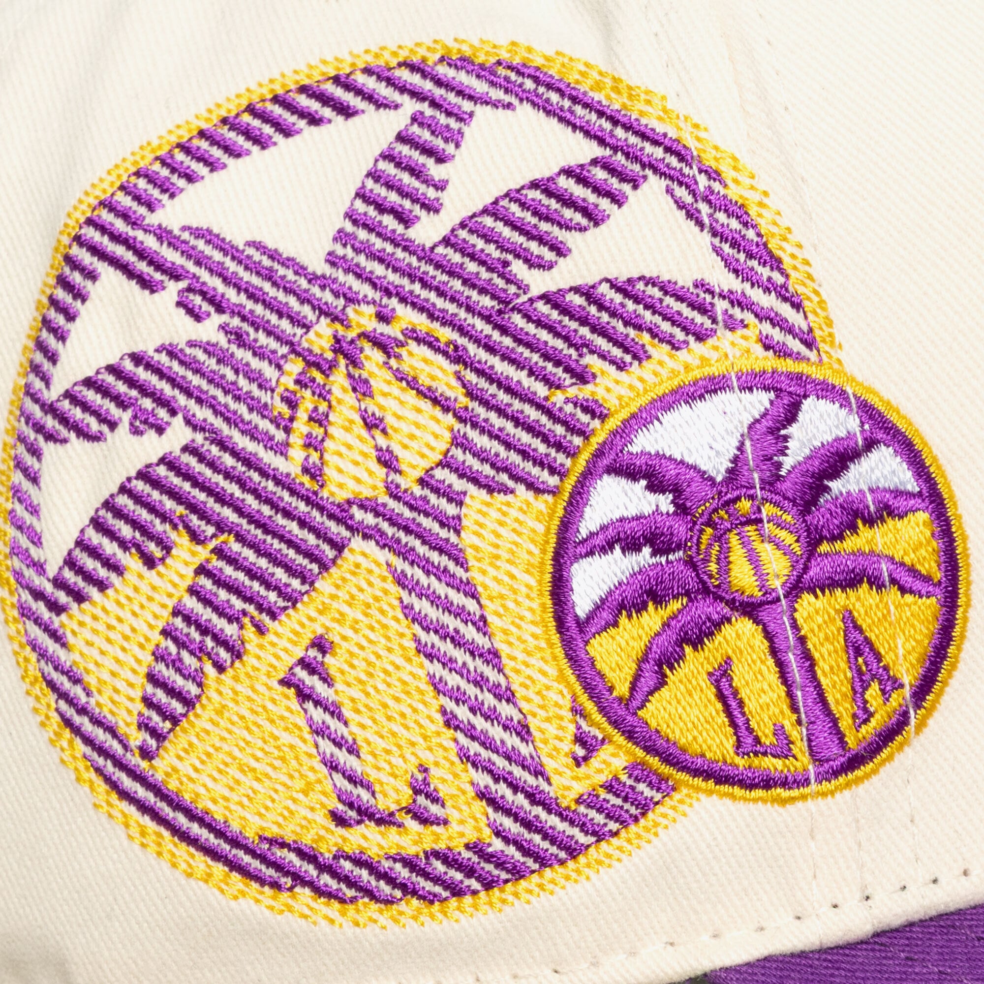 Casquette unisexe Mitchell & Ness crème Los Angeles Sparks Big Time Pro Crown ajustable