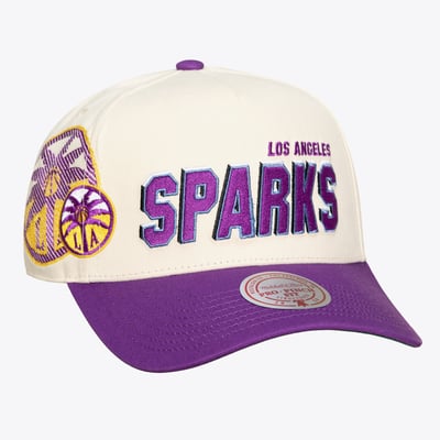 Los Angeles Sparks Mitchell & Ness Unisex Big Time Pro Crown Adjustable Hat - Cream