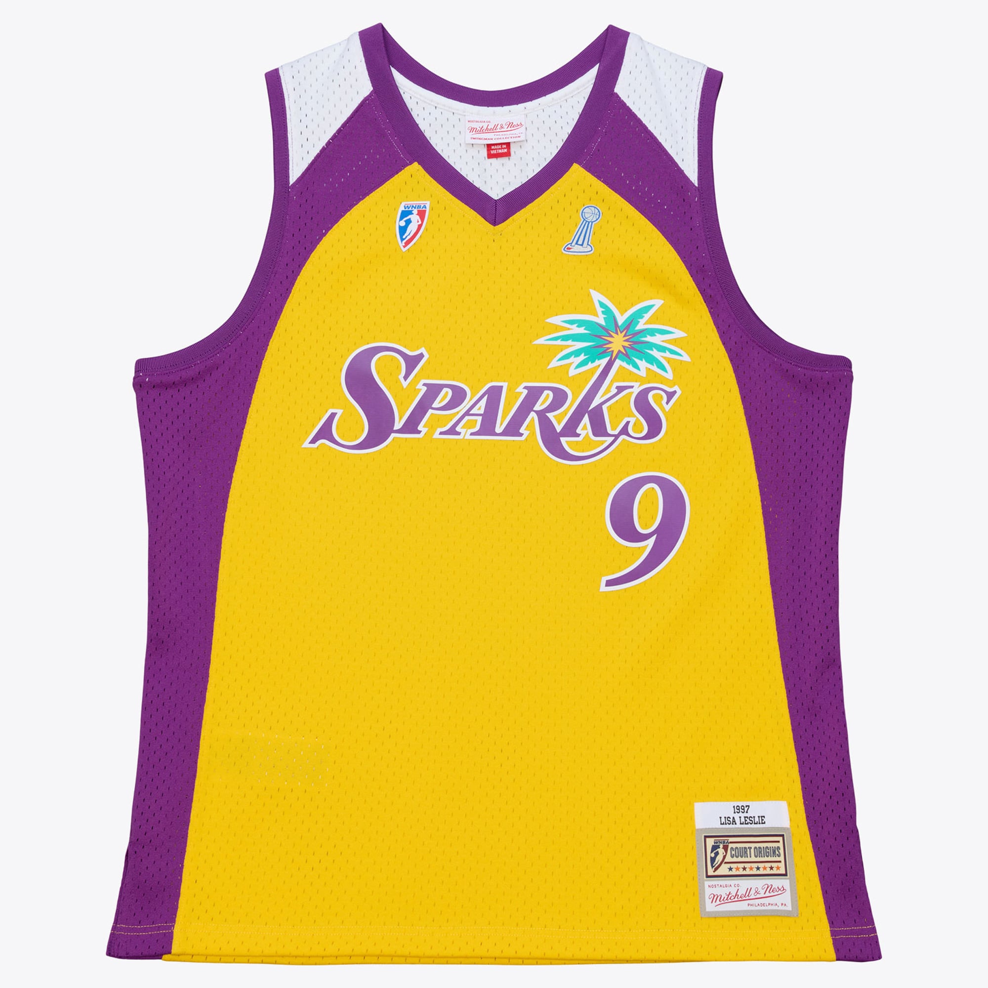 Unisex Mitchell & Ness Lisa Leslie Gold Los Angeles Sparks 1997 Swingman Jersey - Court Origins
