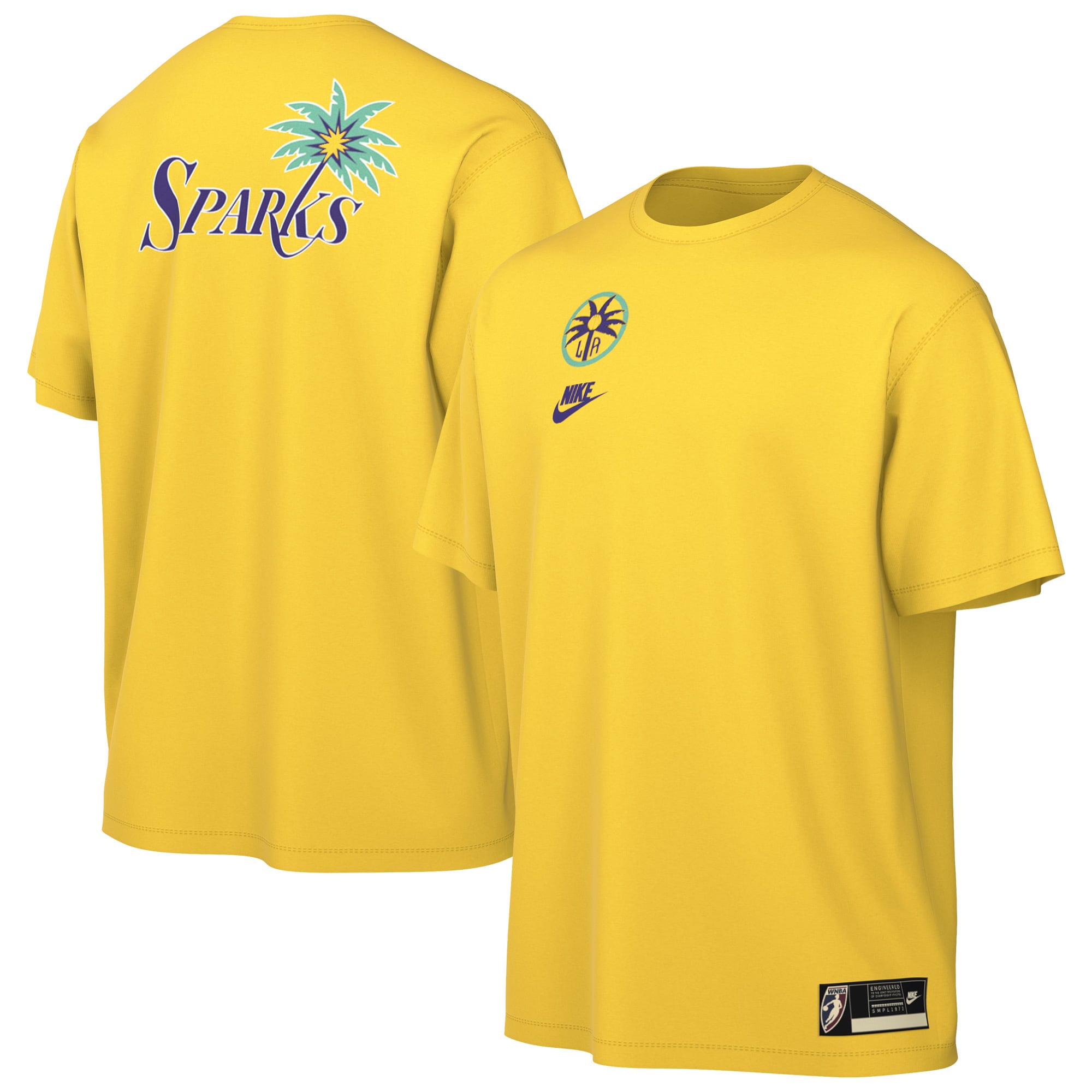 Unisex Nike Gold Los Angeles Sparks Throwback Premium T-Shirt - Court Origins