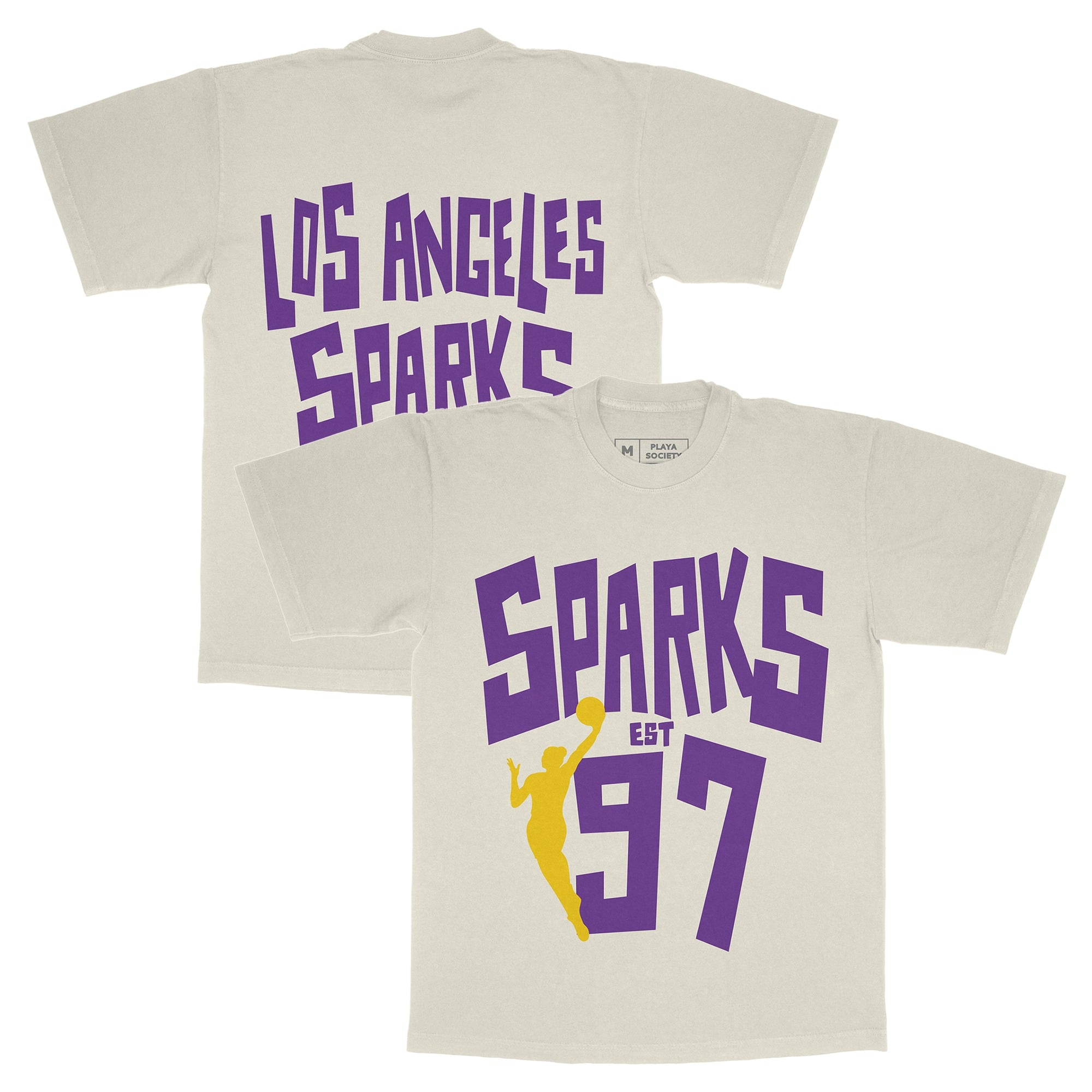 T-shirt unisexe Playa Society Oatmeal Los Angeles Sparks Est