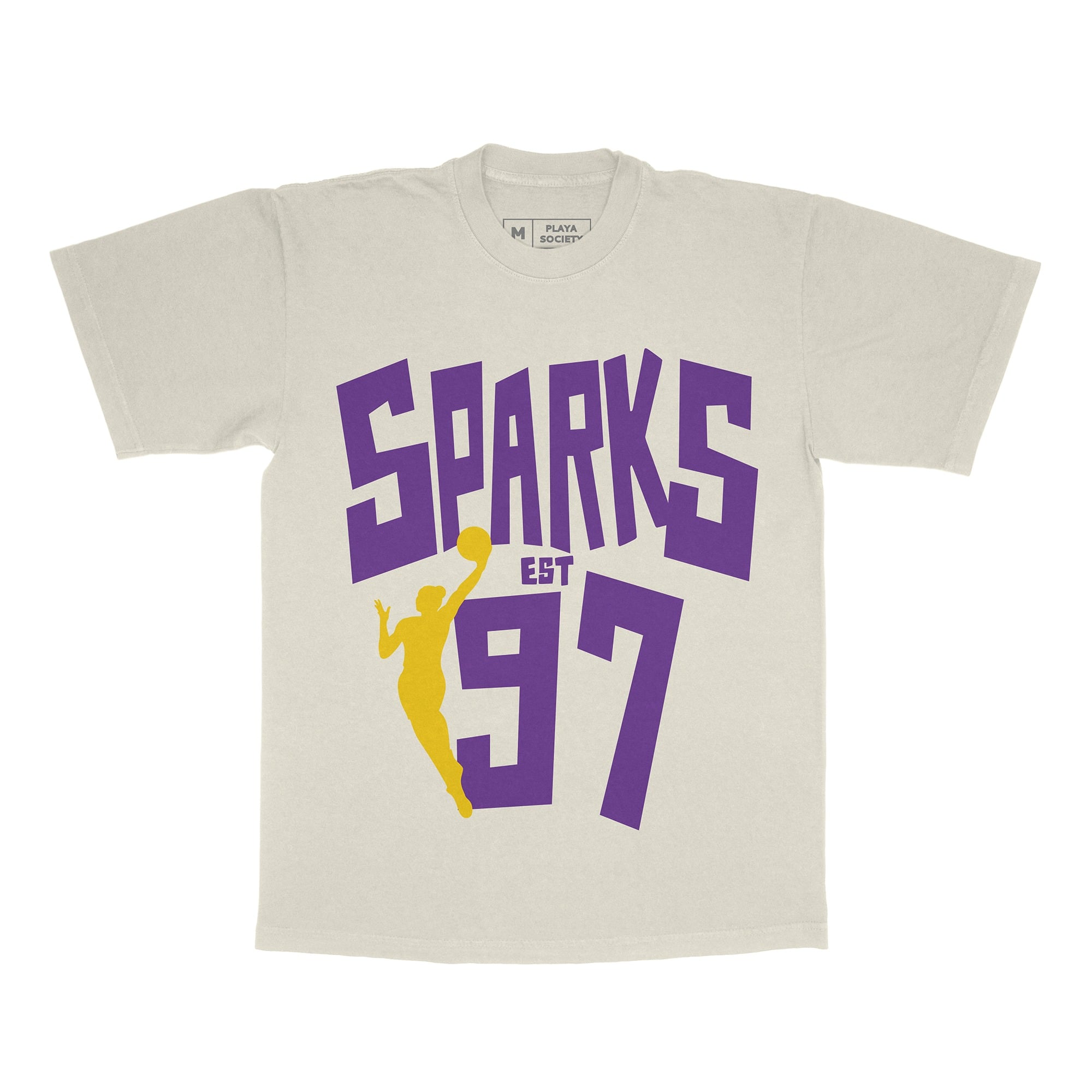 T-shirt unisexe Playa Society Oatmeal Los Angeles Sparks Est