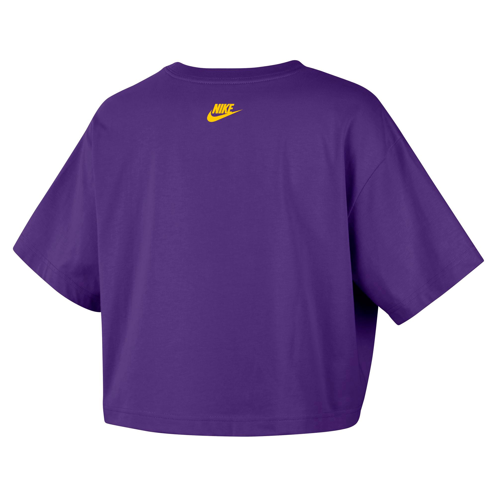 Women's Nike Purple Los Angeles Sparks Throwback Cropped T-Shirt - Court Origins