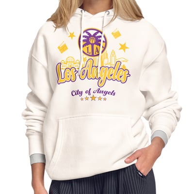 Los Angeles Sparks Starter Women's City Slogan Fleece Hoodie - White
