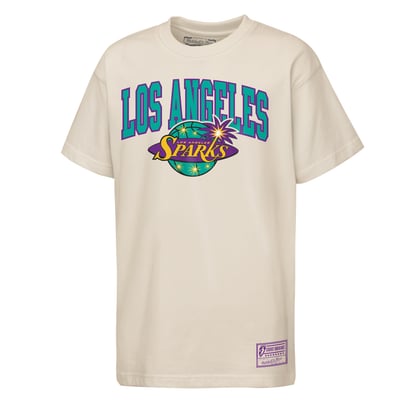  Los Angeles Sparks Mitchell & Ness Youth Court Royalty T-Shirt - Cream