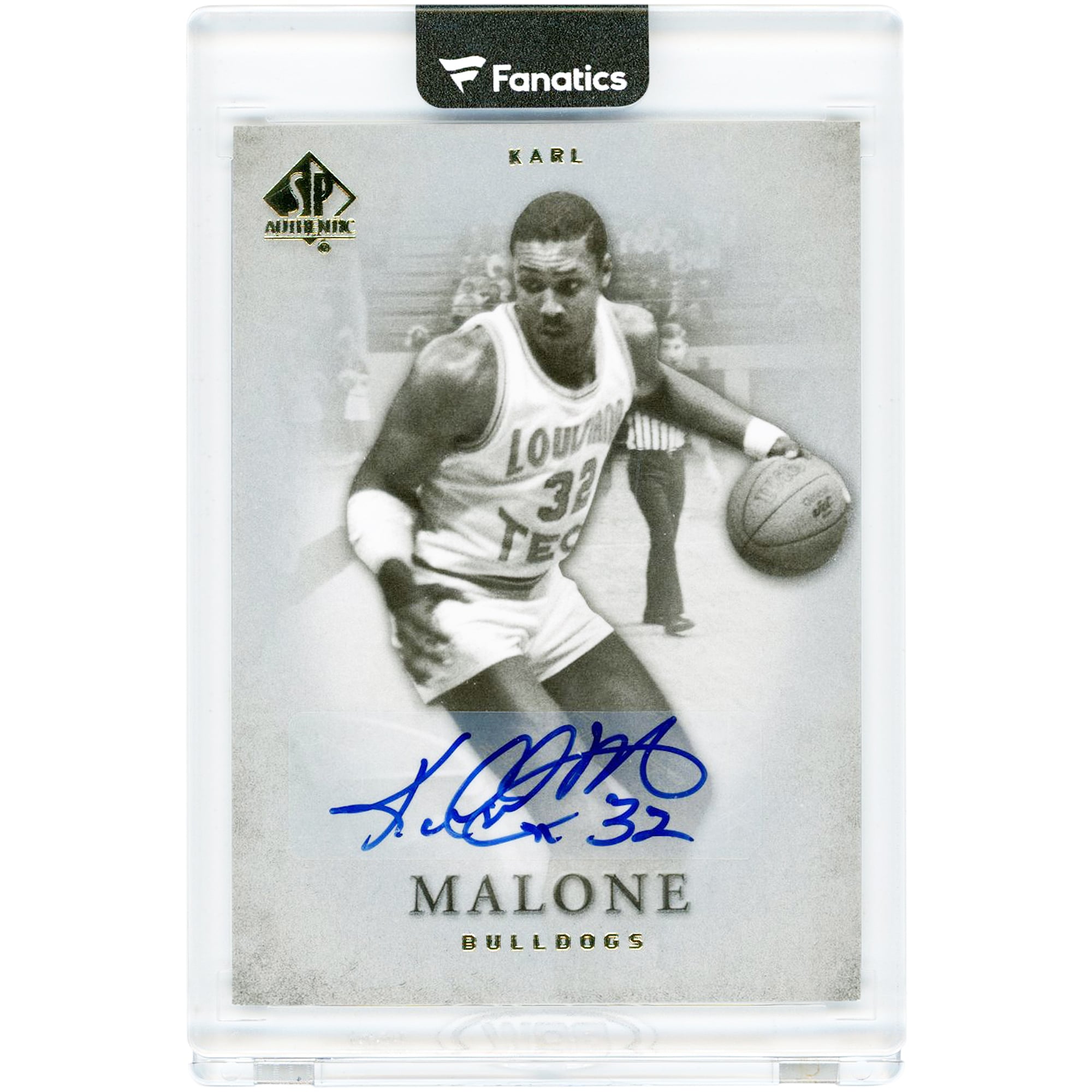 Karl Malone Louisiana Tech Bulldogs Autographed 2012-13 Upper Deck SP Authentic #16 Card