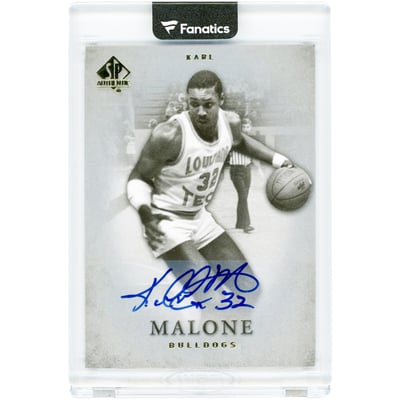 Karl Malone Louisiana Tech Bulldogs Autographed 2012-13 Upper Deck SP Authentic #16 Card