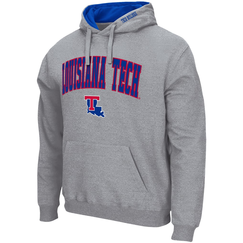 Louisiana Tech Bulldogs Colosseum Arch & Logo 3.0 Pullover Hoodie - Heather Gray