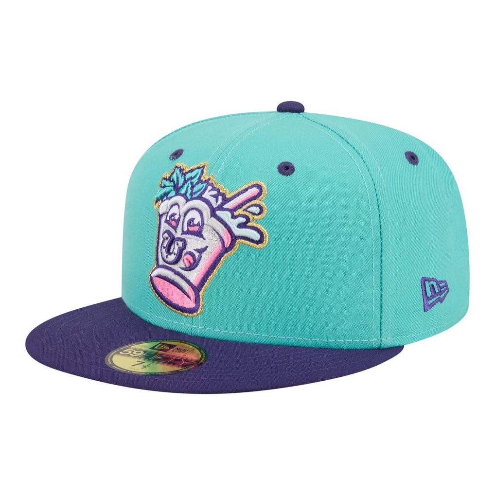 Casquette ajustée Louisville Bats New Era Minor League Theme Nights 59FIFTY - Turquoise/Violet