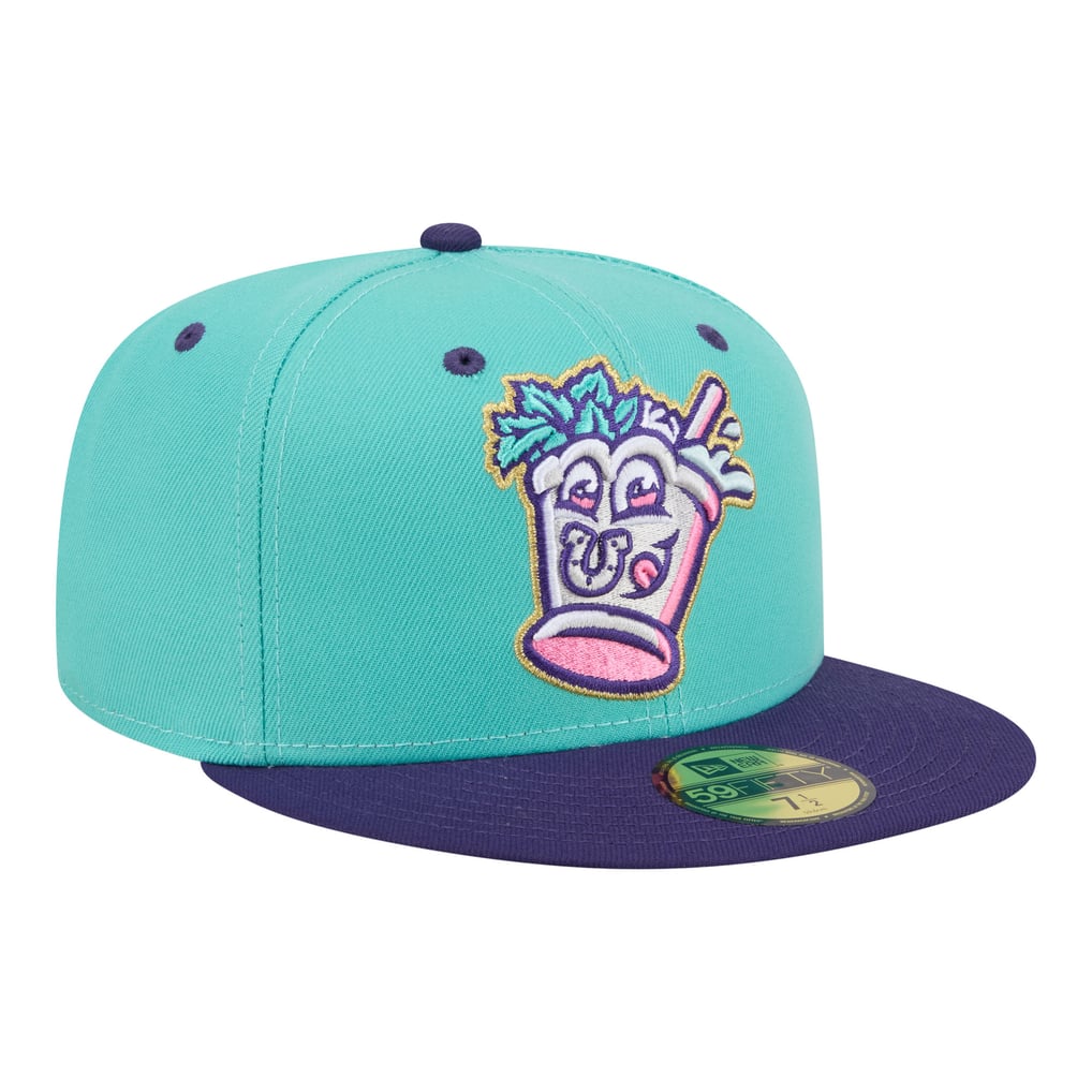 Casquette ajustée Louisville Bats New Era Minor League Theme Nights 59FIFTY - Turquoise/Violet