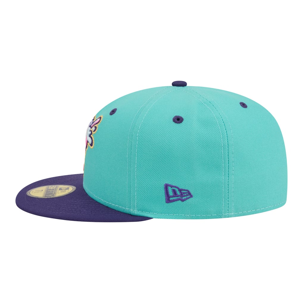 Casquette ajustée Louisville Bats New Era Minor League Theme Nights 59FIFTY - Turquoise/Violet