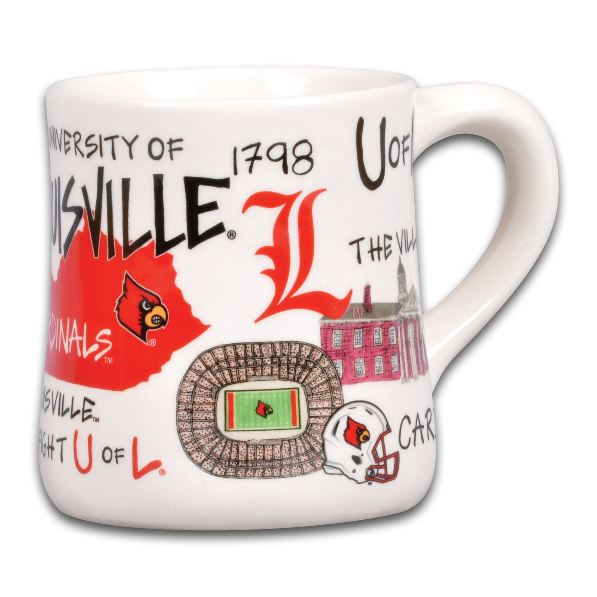 Mug en céramique Louisville Cardinals Icon 20 oz.