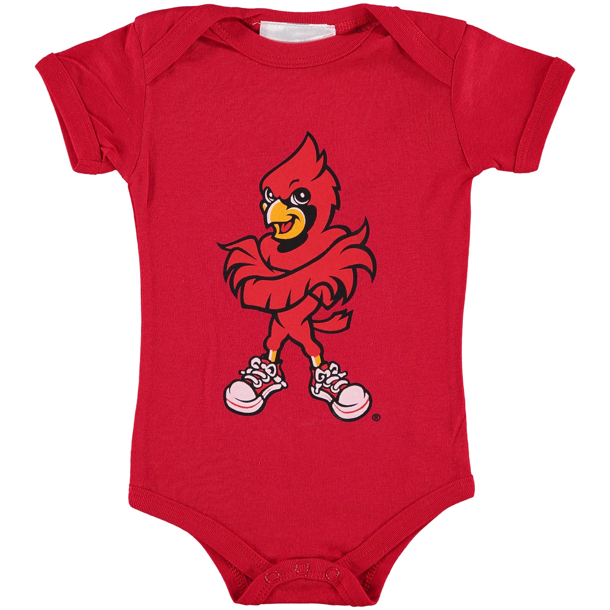 Body bébé Two Feet Ahead rouge Louisville Cardinals avec grand logo