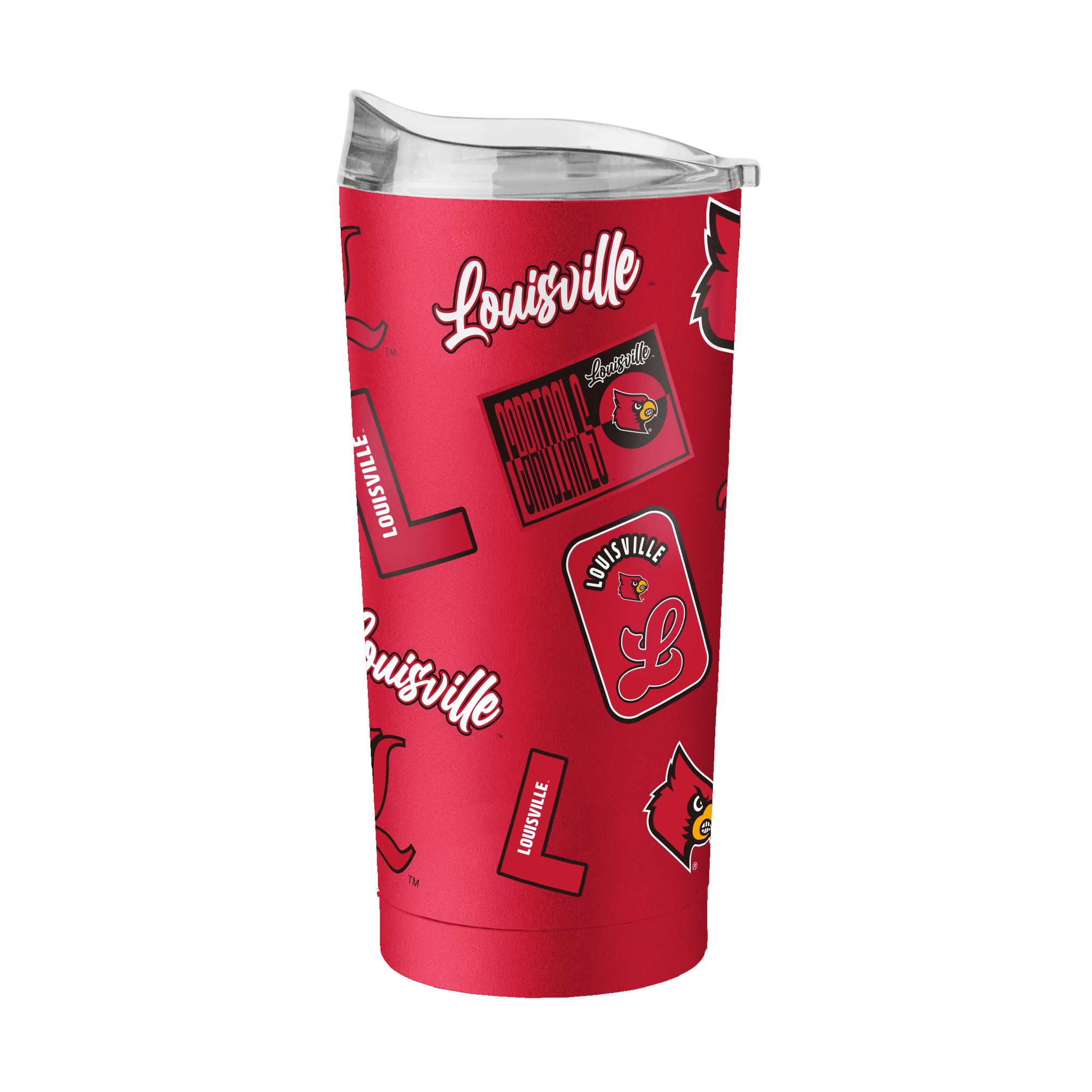 Gobelet isotherme de 59 cl (20 oz) à revêtement en poudre Dreamweave, logo Louisville Cardinals, marque Logo Brands