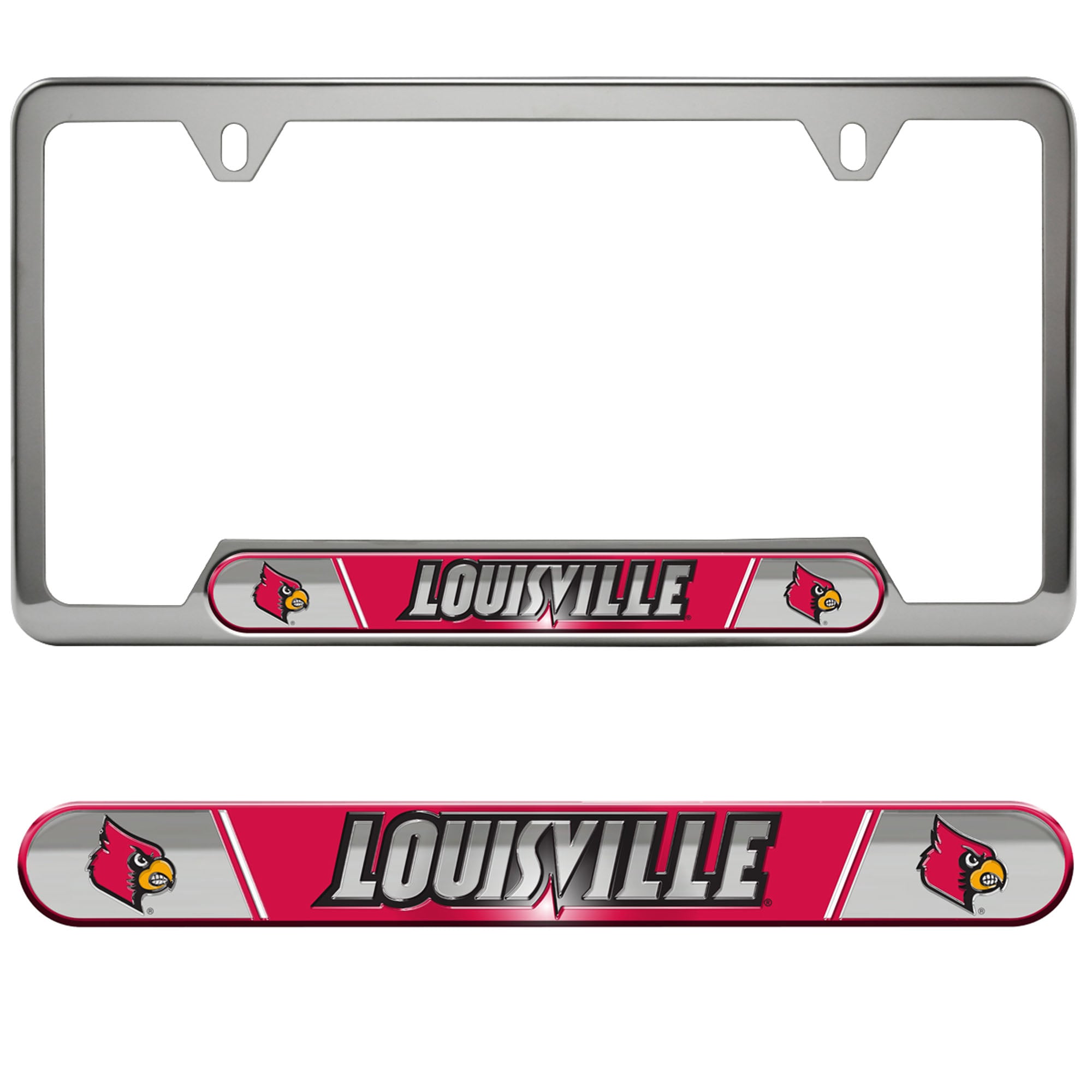 Logo Brands  Louisville Cardinals Embossed License Plate Frame