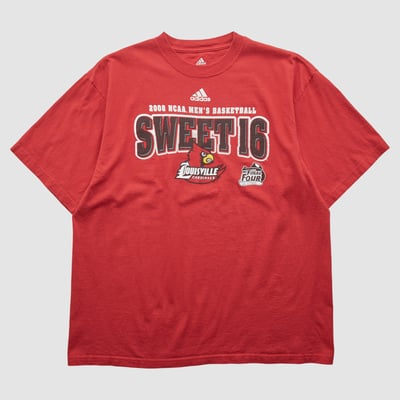 Louisville Cardinals Adidas 2008 T-shirt - Red - M by Fanatics Real Vintage