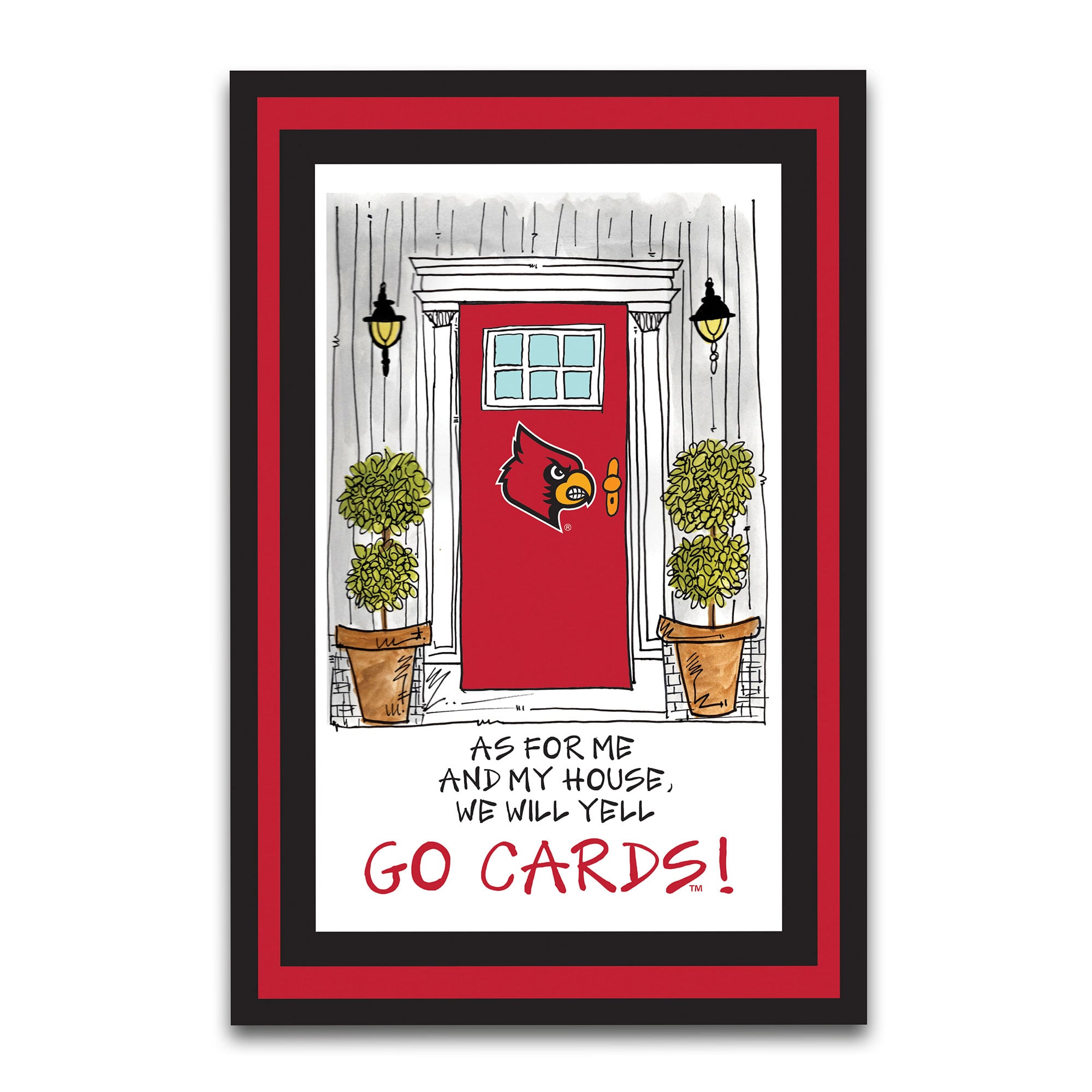 Louisville Cardinals As For Me 12" x 18" Garden Flag