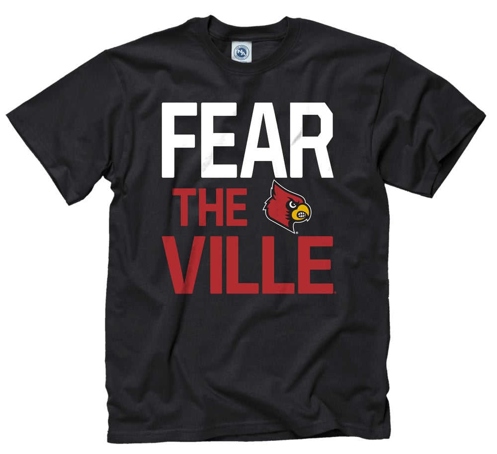 Louisville Cardinals Black Fear the 'Ville T-Shirt