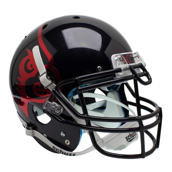 black football helmet maroon star Schutt F7 Air maroon stars Louisville Cardinals Schutt Black Authentic