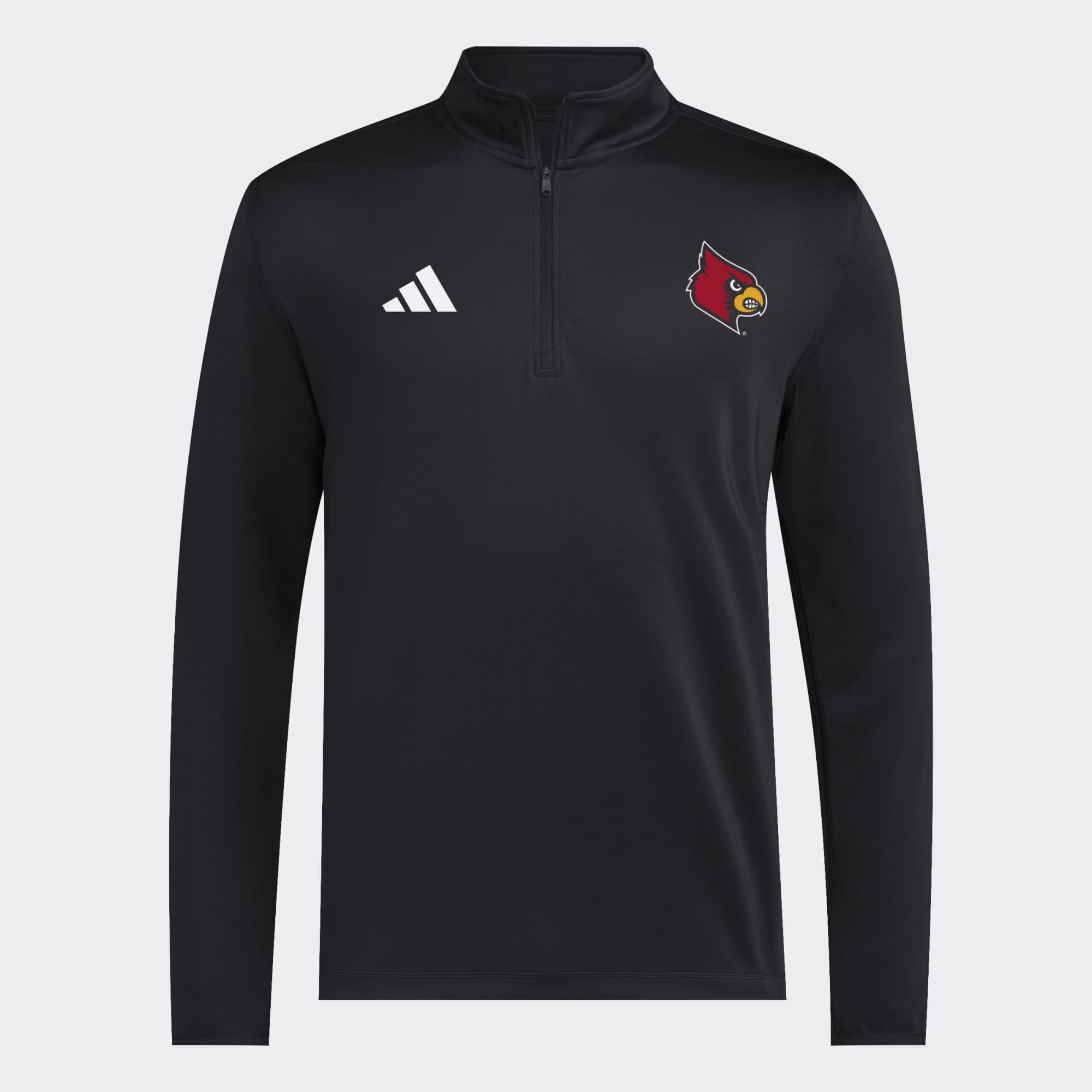 Men's adidas Black Louisville Cardinals 2026 Sideline Ultimate 365 Woven Quarter-Zip Pullover