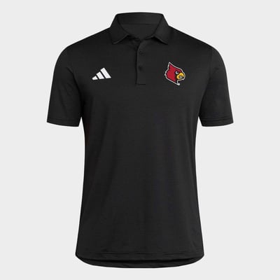 Louisville Cardinals adidas Ultimate 365 Stripe Polo - Black