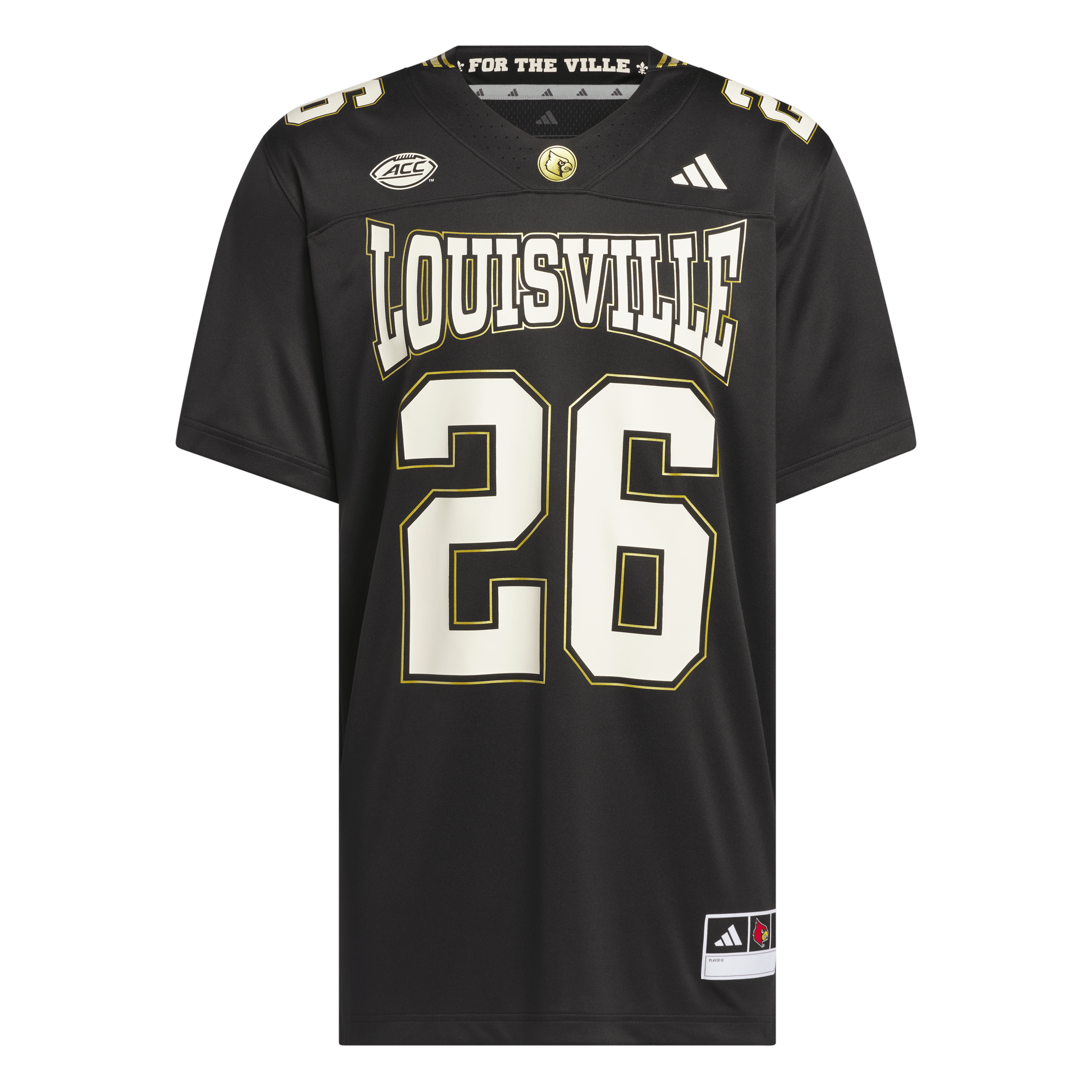 Men's adidas #26 Black Louisville Cardinals For the Ville Premier Strategy Jersey
