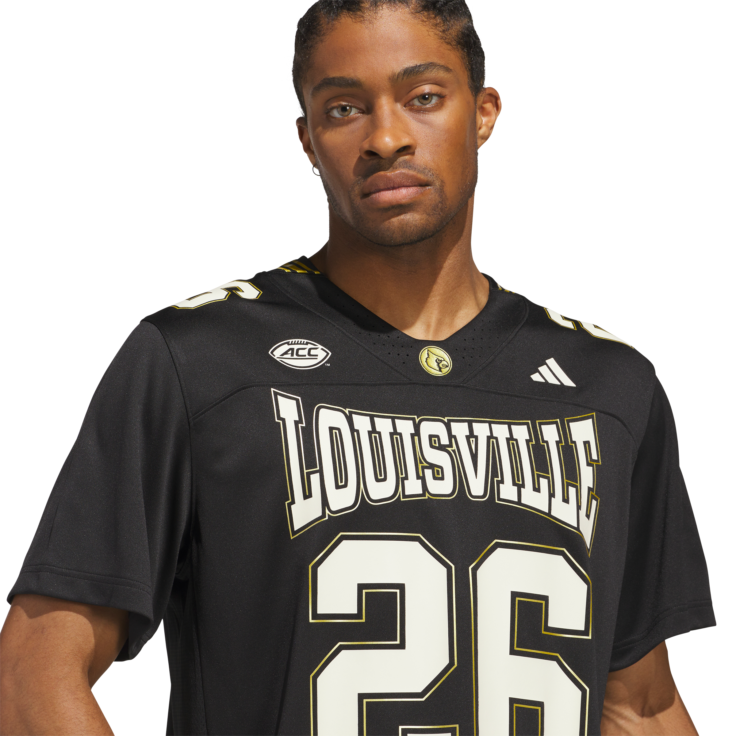 Men's adidas #26 Black Louisville Cardinals For the Ville Premier Strategy Jersey