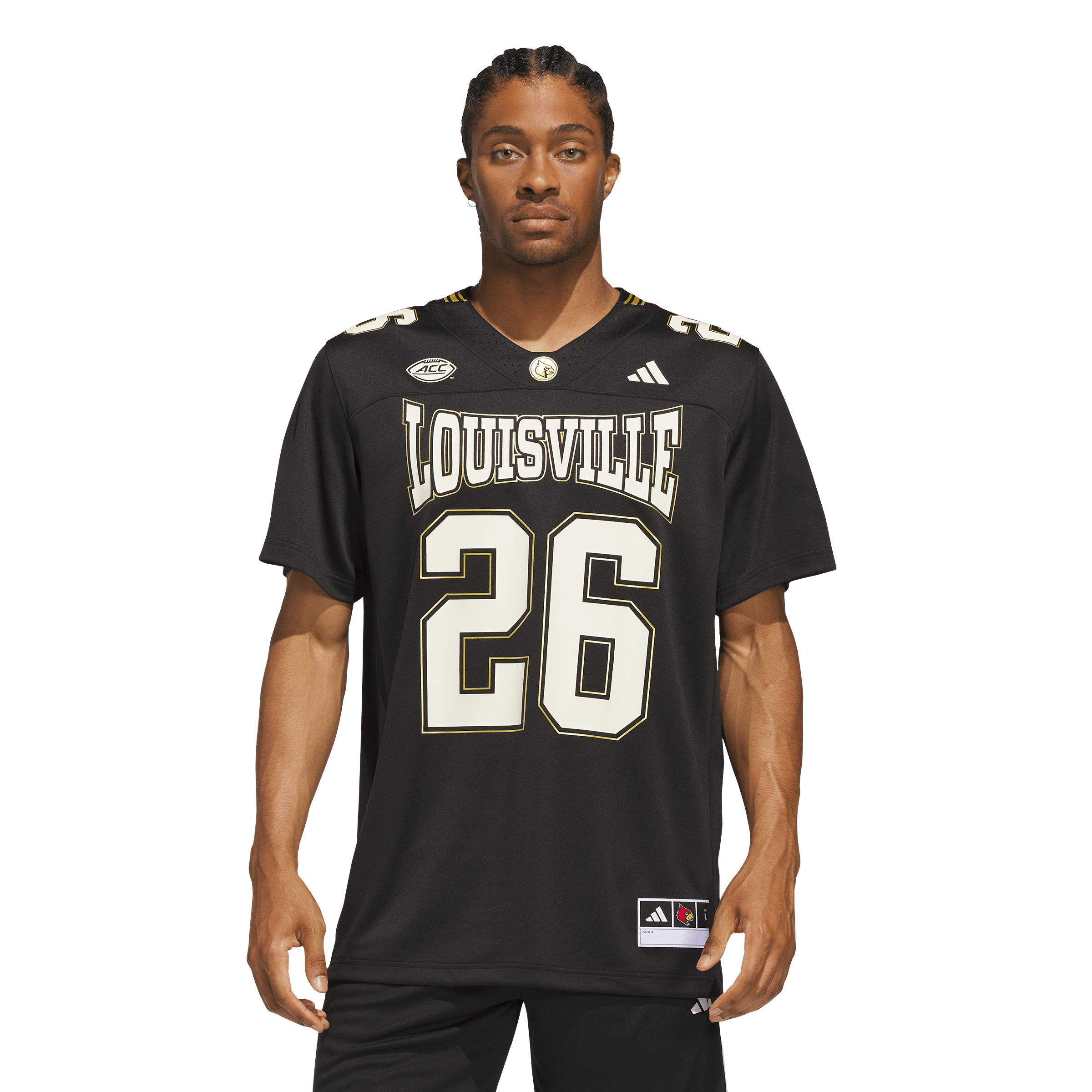 Men's adidas #26 Black Louisville Cardinals For the Ville Premier Strategy Jersey